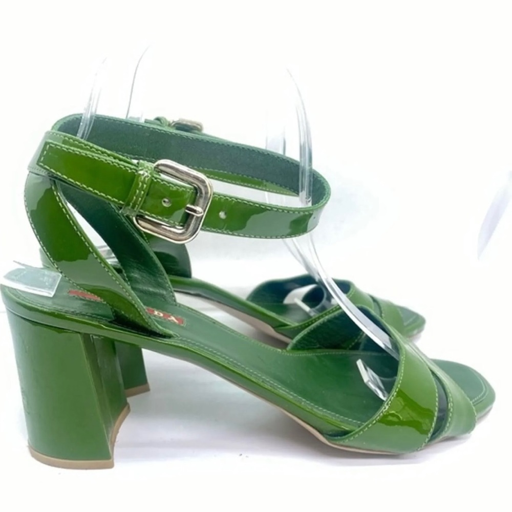 Patent Leather Green Prada Heels